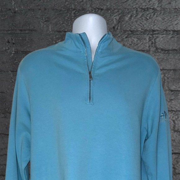 Peter Millar Ace Cotton-Modal Quarter-Zip Pullover Men’s Medium Blue Golf - Picture 3 of 16